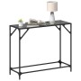 Mesa consola con superficie de vidrio negro acero 98x35x81 cm de , Mesas consola - Ref: Foro24-846021, Precio: 55,99 €, Descu...