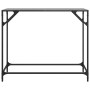 Mesa consola con superficie de vidrio negro acero 98x35x81 cm de , Mesas consola - Ref: Foro24-846021, Precio: 55,99 €, Descu...