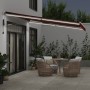 Automatic retractable awning with LED lights burgundy 400x300 cm by , Awnings - Ref: Foro24-3214975, Price: 619,88 €, Discoun...