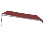 Toldo retráctil automático con luces LED burdeos 400x300 cm de , Toldos - Ref: Foro24-3214975, Precio: 619,88 €, Descuento: %