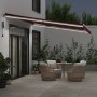 Automatic retractable awning with LED lights burgundy 450x300 cm by , Awnings - Ref: Foro24-3214977, Price: 627,63 €, Discoun...