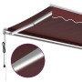 Automatic retractable awning with LED lights burgundy 450x300 cm by , Awnings - Ref: Foro24-3214977, Price: 627,63 €, Discoun...