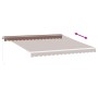 Manual retractable awning with LED lights brown 400x300 cm by , Awnings - Ref: Foro24-3215379, Price: 367,39 €, Discount: %