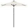 Garden umbrella with LED lights, white steel post, 225x225x212cm. by , Umbrellas - Ref: Foro24-4005066, Price: 73,86 €, Disco...