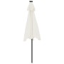 Garden umbrella with LED lights, white steel post, 225x225x212cm. by , Umbrellas - Ref: Foro24-4005066, Price: 73,86 €, Disco...