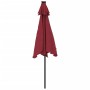 Garden umbrella with LED light, steel post, burgundy color, 225x225x212 cm. by , Umbrellas - Ref: Foro24-4005070, Price: 73,8...