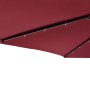 Garden umbrella with LED light, steel post, burgundy color, 225x225x212 cm. by , Umbrellas - Ref: Foro24-4005070, Price: 73,8...