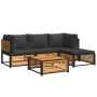 Garden sofa set with 5 pieces, solid acacia wood, and cushions. by , Garden sets - Ref: Foro24-3214879, Price: 595,93 €, Disc...