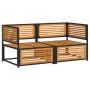 Garden sofas 2 pieces with solid acacia wood and cushions by , Garden sets - Ref: Foro24-3214887, Price: 296,58 €, Discount: %