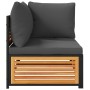 Garden sofas 2 pieces with solid acacia wood and cushions by , Garden sets - Ref: Foro24-3214887, Price: 296,58 €, Discount: %