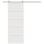 Solid white pine barn door 80x208 cm by , Doors - Ref: Foro24-850636, Price: 107,77 €, Discount: %