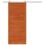 Solid pine wood barn door in honey brown color, 90x208 cm by , Doors - Ref: Foro24-850634, Price: 118,57 €, Discount: %