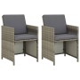 Garden chairs 2 units with gray synthetic rattan cushions by vidaXL, Garden chairs - Ref: Foro24-311907, Price: 133,26 €, Dis...