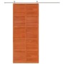 Solid pine wood barn door in honey brown color, 90x208 cm by , Doors - Ref: Foro24-850643, Price: 122,60 €, Discount: %