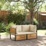 Gartensofas 2-teilig mit massiven Akazienholzrahmen und Kissen. von , Gartensets - Ref: Foro24-3214916, Preis: 296,99 €, Raba...