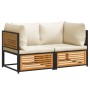 Garden sofas 2 pieces with solid acacia wood and cushions by , Garden sets - Ref: Foro24-3214916, Price: 296,81 €, Discount: %