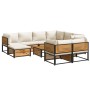 Garden sofa set with 10 pieces, solid acacia wood with cushions. by , Garden sets - Ref: Foro24-3214923, Price: 1,00 €, Disco...