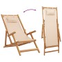 Sillas de playa plegables 2 unidades tela y madera maciza beige de , Sillas de jardín - Ref: Foro24-3214487, Precio: 123,09 €...