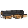 Garden sofa set with 7 pieces, solid acacia wood, and cushions. by , Garden sets - Ref: Foro24-3214898, Price: 816,08 €, Disc...