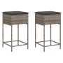 Kitchen stools with 2 gray synthetic rattan cushions by , Garden chairs - Ref: Foro24-368319, Price: 108,10 €, Discount: %