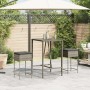 Kitchen stools with 2 gray synthetic rattan cushions by , Garden chairs - Ref: Foro24-368319, Price: 108,10 €, Discount: %