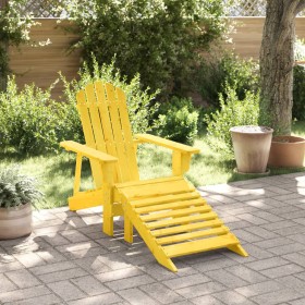 Silla Adirondack con otomana madera maciza de abeto amarillo de , Sillas de jardín - Ref: Foro24-4007241, Precio: 92,99 €, De...