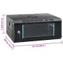 Wall-mounted 4U 19" server rack cabinet IP20 53x40x21 cm by , Network storage systems - Ref: Foro24-30256, Price: 83,91 €, Di...