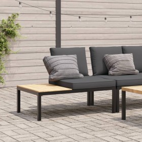 Black aluminum garden bench with cushions by , garden benches - Ref: Foro24-4008571, Price: 139,99 €, Discount: %