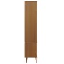 Mueble vitrina MOLDE madera maciza de pino marrón 90x35x175 cm de , Librerías y estanterías - Ref: Foro24-4013413, Precio: 34...