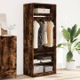 Engineered wood wardrobe in smoked oak color, 80x50x200 cm by , Wardrobes - Ref: Foro24-3307697, Price: 176,99 €, Discount: %