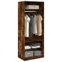 Engineered wood wardrobe in smoked oak color, 80x50x200 cm by , Wardrobes - Ref: Foro24-3307697, Price: 175,96 €, Discount: %