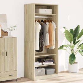 Engineered wood wardrobe in Sonoma oak, 80x50x200 cm. by , Wardrobes - Ref: Foro24-3307695, Price: 176,20 €, Discount: %