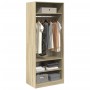 Engineered wood wardrobe in Sonoma oak, 80x50x200 cm. by , Wardrobes - Ref: Foro24-3307695, Price: 175,96 €, Discount: %