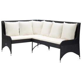 2-piece black PE rattan garden corner sofas by vidaXL, Outdoor sofas - Ref: Foro24-310224, Price: 167,99 €, Discount: %