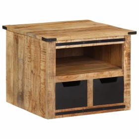 Solid mango wood coffee table with drawers 50x50x40 cm by , Coffee table - Ref: Foro24-374054, Price: 134,03 €, Discount: %