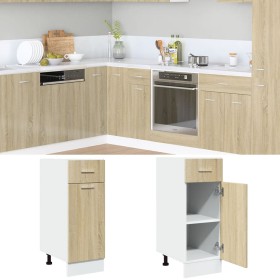 Lower plywood wardrobe in oak color, 30x46x81.5cm by , Kitchen cabinets - Ref: Foro24-847492, Price: 74,33 €, Discount: %