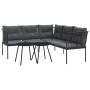 Garden sofa with black steel frame and textilene cushions by , Garden sets - Ref: Foro24-3283741, Price: 321,15 €, Discount: %