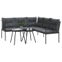 Garden sofa with black steel frame and textilene cushions by , Garden sets - Ref: Foro24-3283741, Price: 321,15 €, Discount: %