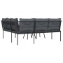 Garden sofa with black steel frame and textilene cushions by , Garden sets - Ref: Foro24-3283741, Price: 321,15 €, Discount: %