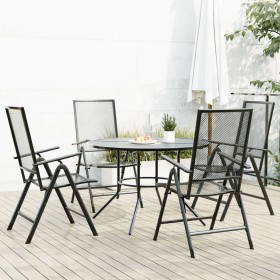 Set of 5 reclining garden chairs in anthracite steel by , Garden sets - Ref: Foro24-3283762, Price: 327,69 €, Discount: %