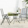 Set of 3 reclining garden chairs in anthracite steel. by , Garden sets - Ref: Foro24-3283760, Price: 198,67 €, Discount: %