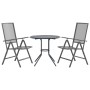 Set of 3 reclining garden chairs in anthracite steel. by , Garden sets - Ref: Foro24-3283760, Price: 198,67 €, Discount: %