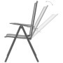 Set of 3 reclining garden chairs in anthracite steel. by , Garden sets - Ref: Foro24-3283760, Price: 198,67 €, Discount: %