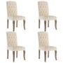 Dining chairs, set of 4, fabric with a beige linen-like appearance. by , dining chairs - Ref: Foro24-3309175, Price: 418,79 €...