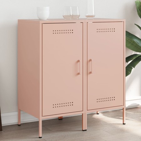 Kaltgewalzter Stahlschrank in Rosa, 2 Stück, 36x39x79 cm. von , Sideboards - Ref: Foro24-843015, Preis: 164,14 €, Rabatt: %