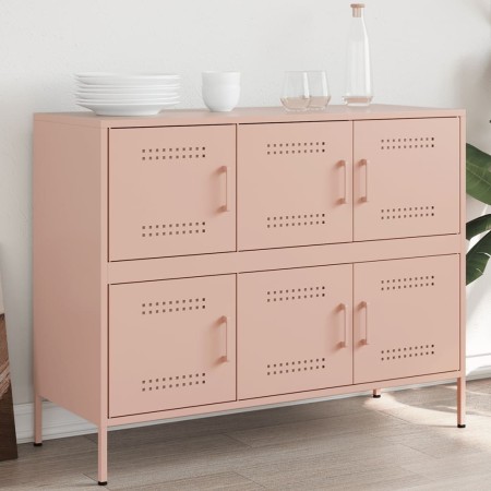 Cold-rolled steel sideboard in pink 100.5x39x79 cm by , Sideboards - Ref: Foro24-843097, Price: 184,37 €, Discount: %