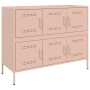 Cold-rolled steel sideboard in pink 100.5x39x79 cm by , Sideboards - Ref: Foro24-843097, Price: 184,37 €, Discount: %