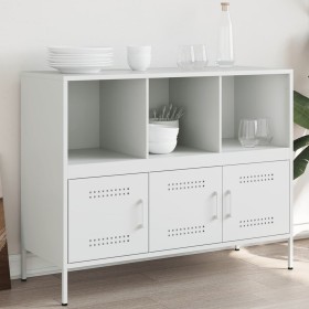 Cold-rolled white steel sideboard 100.5x39x79 cm by , Sideboards - Ref: Foro24-843095, Price: 218,99 €, Discount: %