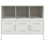 Cold-rolled white steel sideboard 100.5x39x79 cm by , Sideboards - Ref: Foro24-843095, Price: 218,99 €, Discount: %