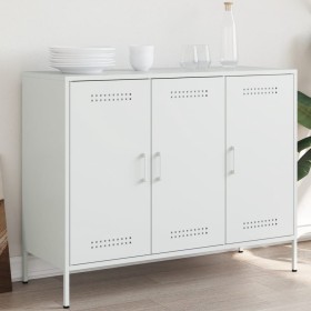 Cold-rolled white steel sideboard 100.5x39x79 cm by , Sideboards - Ref: Foro24-843029, Price: 183,99 €, Discount: %